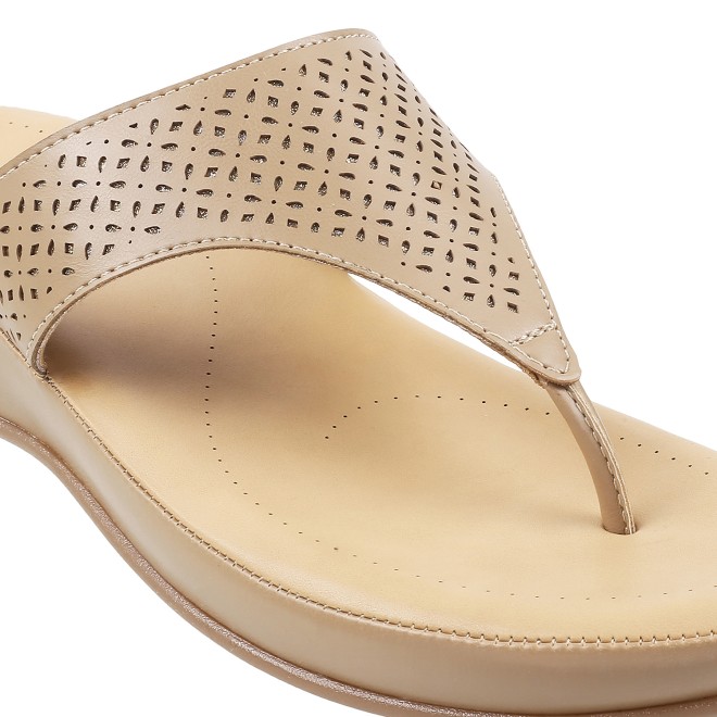 Mochi Women Beige Casual Slippers (SKU: 44-800020-20-36)