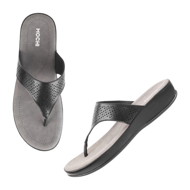 Mochi Women Black Casual Slippers (SKU: 44-800020-11-36)