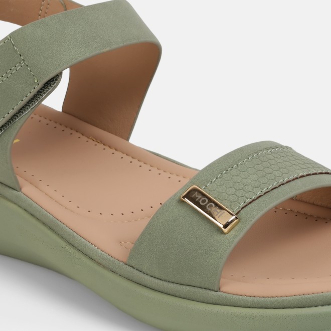 Mochi Women Green Casual Sandals (SKU: 44-800081-21-36)