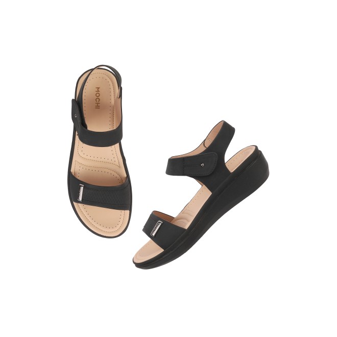 Mochi Women Black Casual Sandals (SKU: 44-800081-11-36)