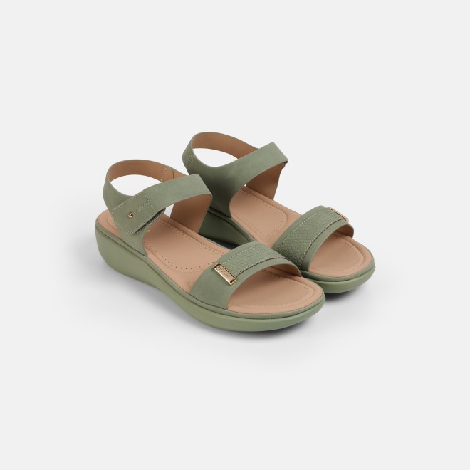 Mochi Women Green Casual Sandals (SKU: 44-800081-21-36)
