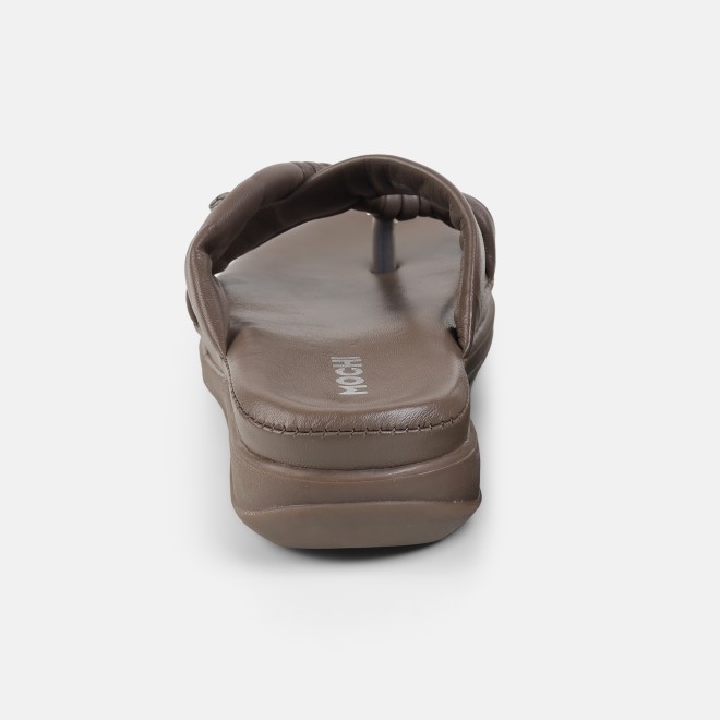 Mochi Women Beige-red Casual Slip Ons (SKU: 44-800186-89-37)