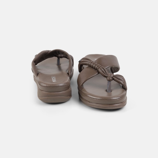 Mochi Women Beige-red Casual Slip Ons (SKU: 44-800186-89-37)
