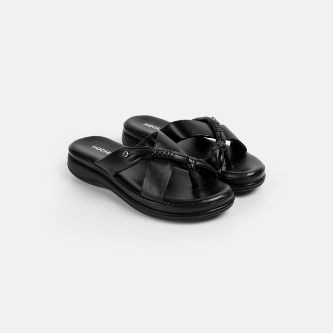 Mochi Women Black Casual Slip Ons (SKU: 44-800186-11-37)