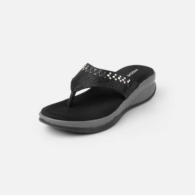 Mochi Women Black Casual Slippers (SKU: 44-800199-11-36)