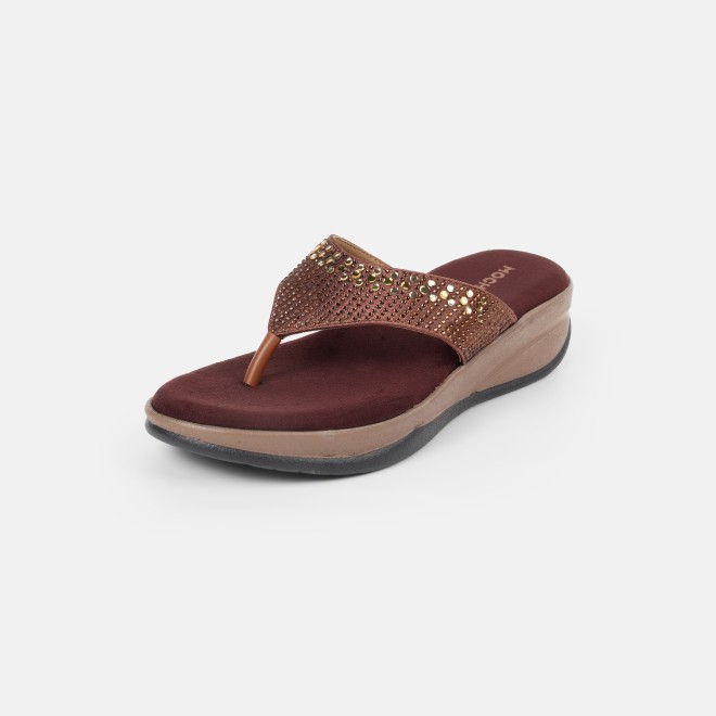 Mochi Women Brown Casual Slippers (SKU: 44-800199-12-36)