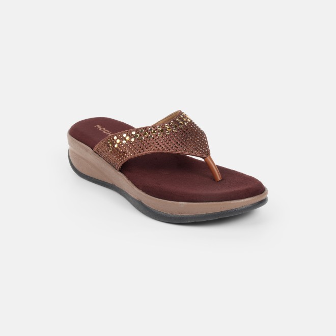 Mochi Women Brown Casual Slippers (SKU: 44-800199-12-36)