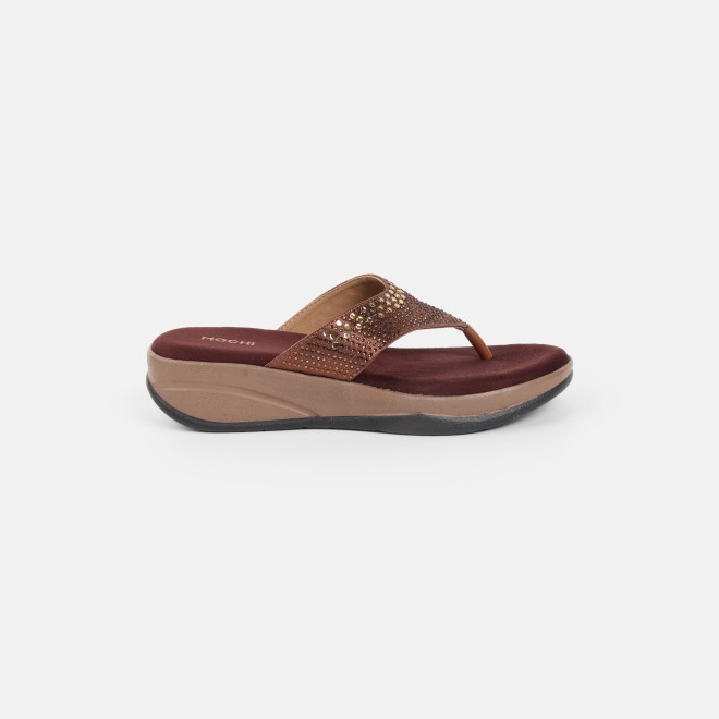 Mochi Women Brown Casual Slippers (SKU: 44-800199-12-36)
