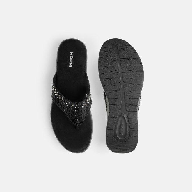 Mochi Women Black Casual Slippers (SKU: 44-800199-11-36)