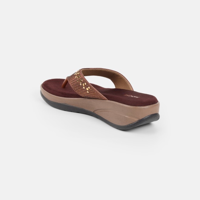 Mochi Women Brown Casual Slippers (SKU: 44-800199-12-36)