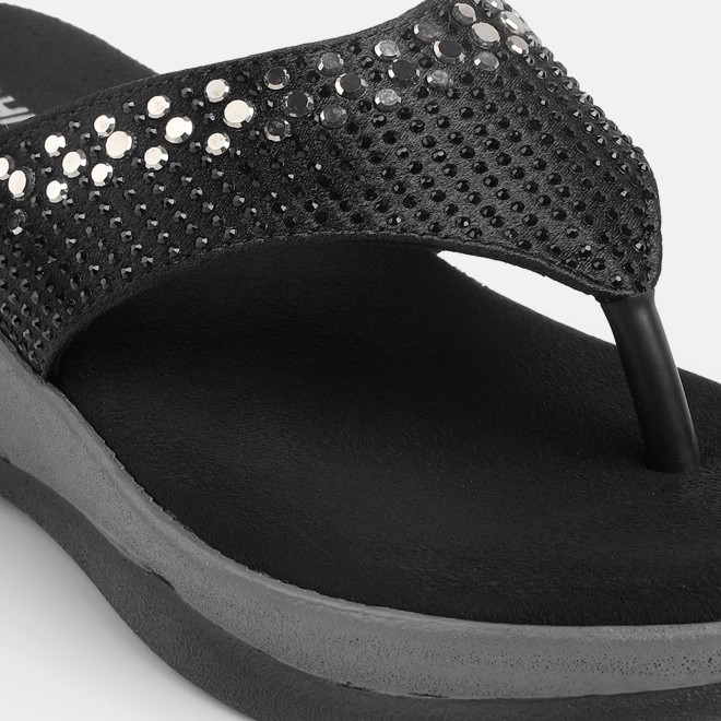 Mochi Women Black Casual Slippers (SKU: 44-800199-11-36)