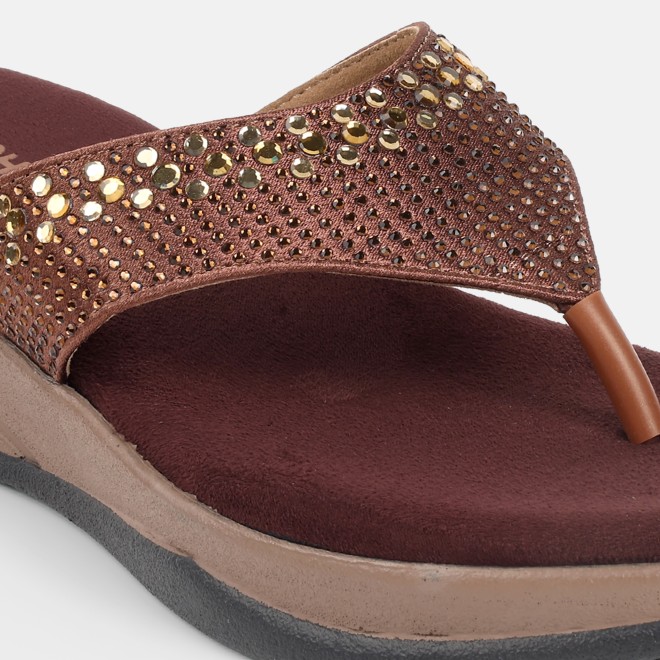 Mochi Women Brown Casual Slippers (SKU: 44-800199-12-36)