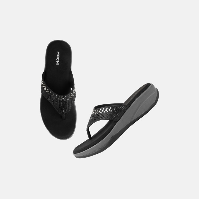 Mochi Women Black Casual Slippers (SKU: 44-800199-11-36)