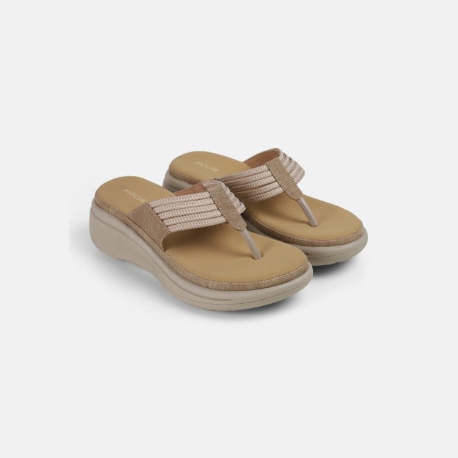 Mochi Women Beige Casual Slippers (SKU: 44-800216-20-36)