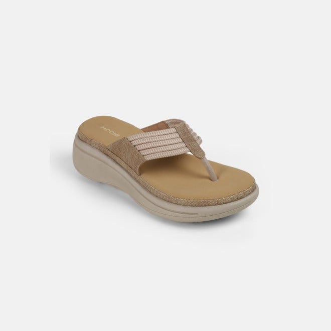 Mochi Women Beige Casual Slippers (SKU: 44-800216-20-36)