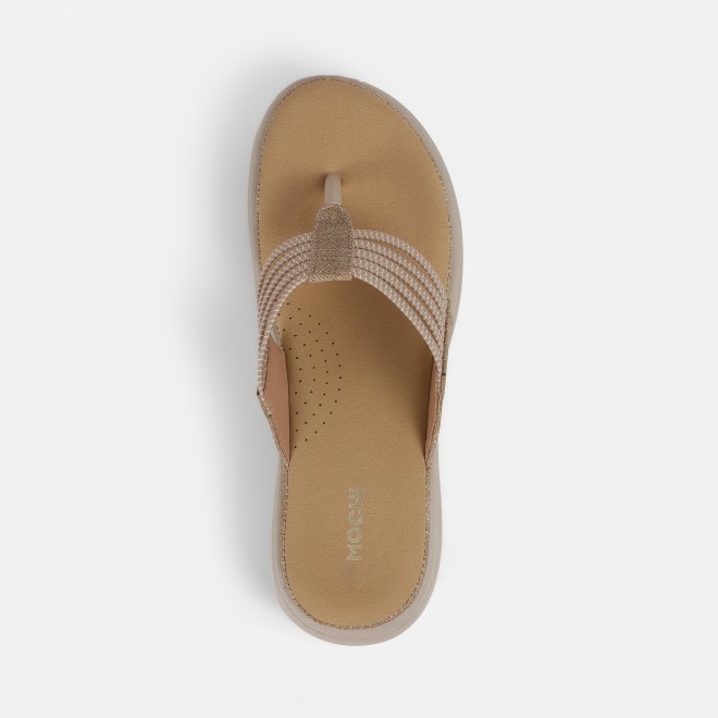 Mochi Women Beige Casual Slippers (SKU: 44-800216-20-36)