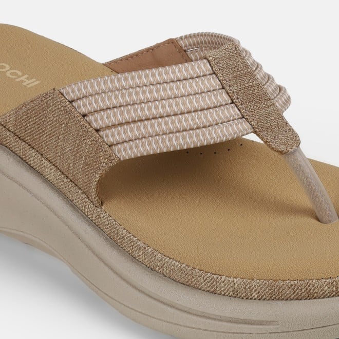 Mochi Women Beige Casual Slippers (SKU: 44-800216-20-36)
