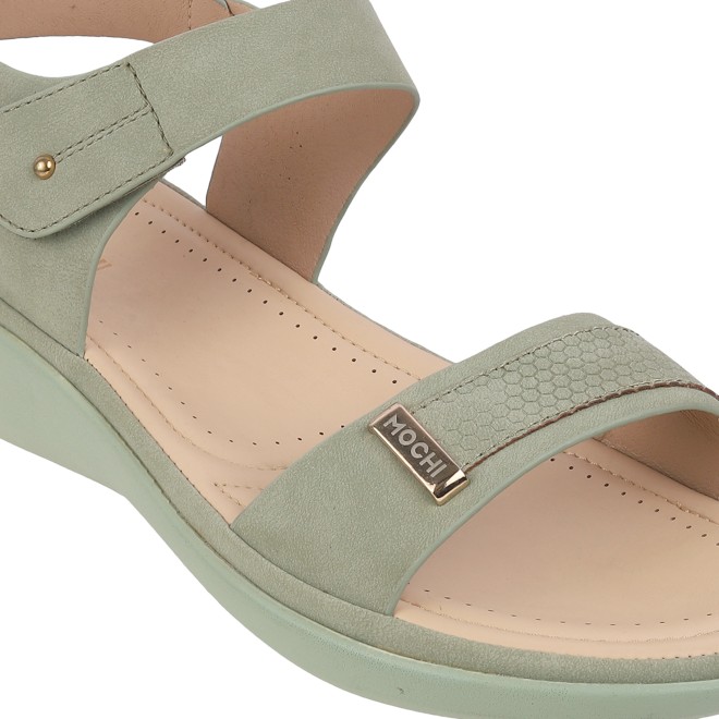 Mochi Women Green Casual Sandals (SKU: 44-900081-21-36)