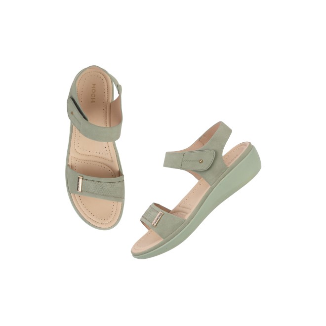 Mochi Women Green Casual Sandals (SKU: 44-900081-21-36)