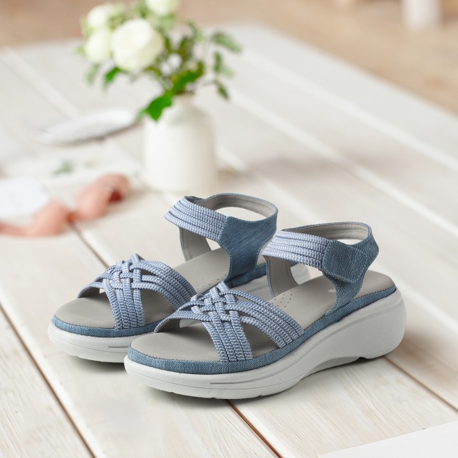 Women Blue Casual Sandals