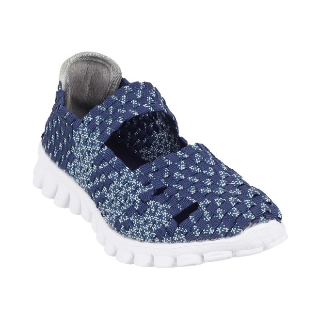 Mochi Girls Navy-Blue Casual Sneakers