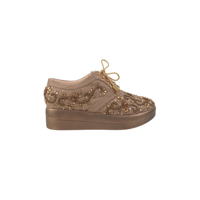 Haute Diva Women Antique-Gold Party Lace Up (SKU: 54-138-28-37)