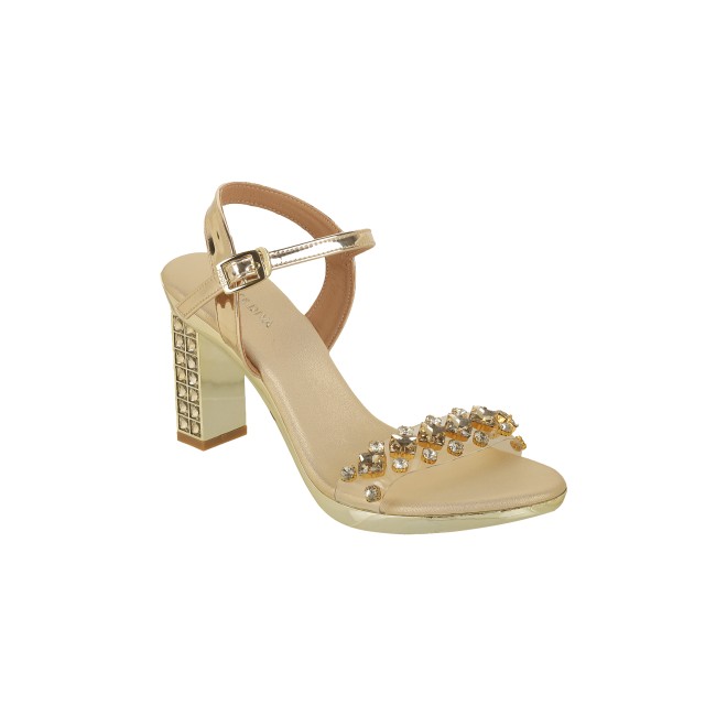 Haute Diva Women Gold Party Sandals (SKU: 54-156-15-36)