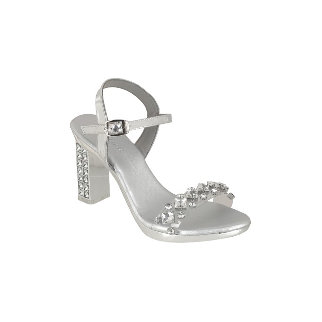 Haute Diva Women Silver Party Sandals (SKU: 54-156-27-37)