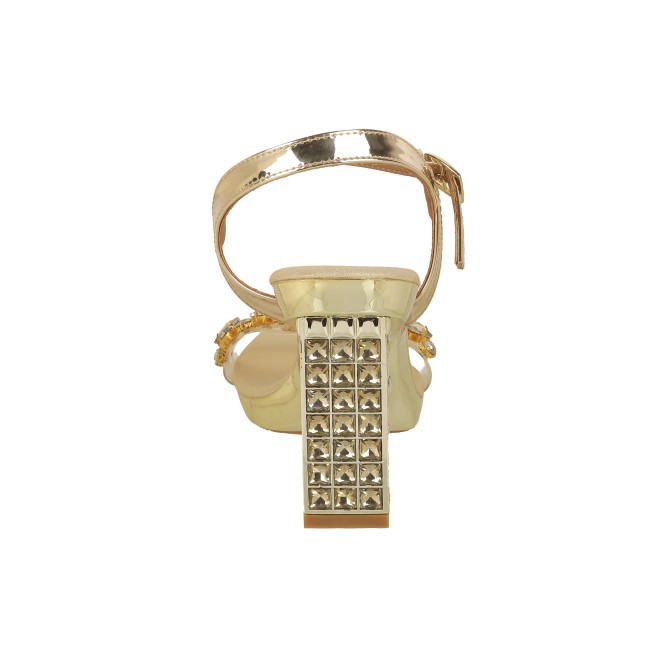 Haute Diva Women Gold Party Sandals (SKU: 54-156-15-36)