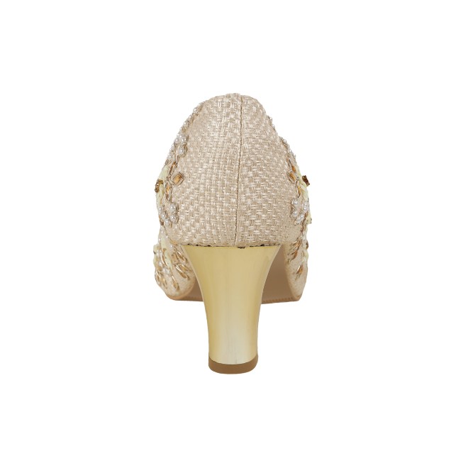 Haute Diva Women Gold Wedding Pumps (SKU: 54-157-15-36)