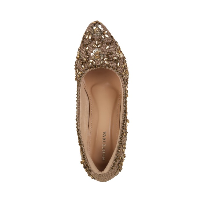 Haute Diva Women Antique-Gold Wedding Pumps (SKU: 54-157-28-36)