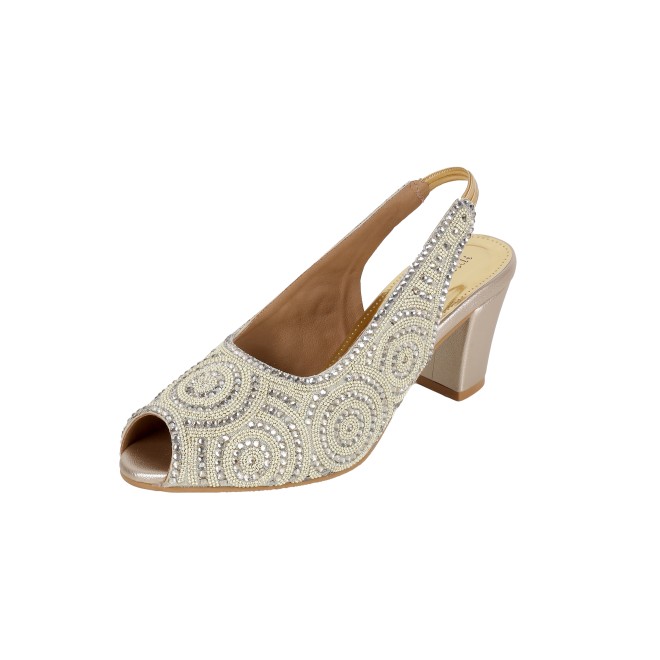 Haute Diva Women Gold Wedding Sandals (SKU: 54-183-15-36)