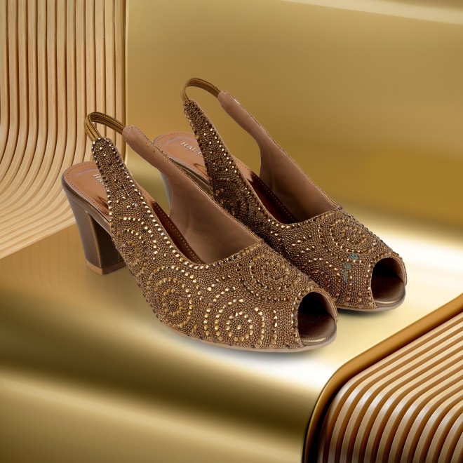 Haute Diva Women Antic-gold Wedding Sandals