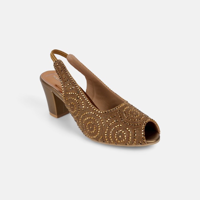Haute Diva Women Antic-gold Wedding Sandals (SKU: 54-183-28-36)