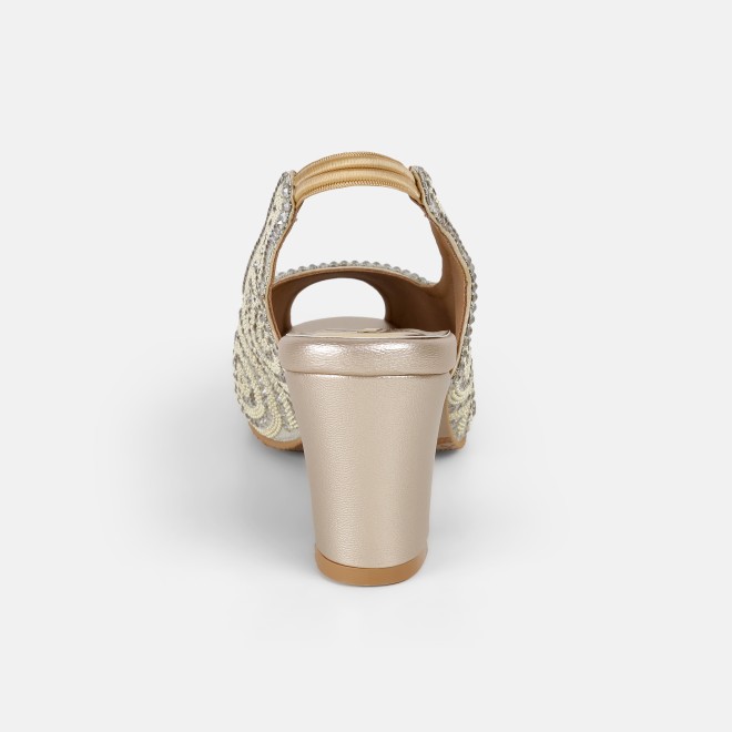 Haute Diva Women Gold Wedding Sandals (SKU: 54-183-15-36)