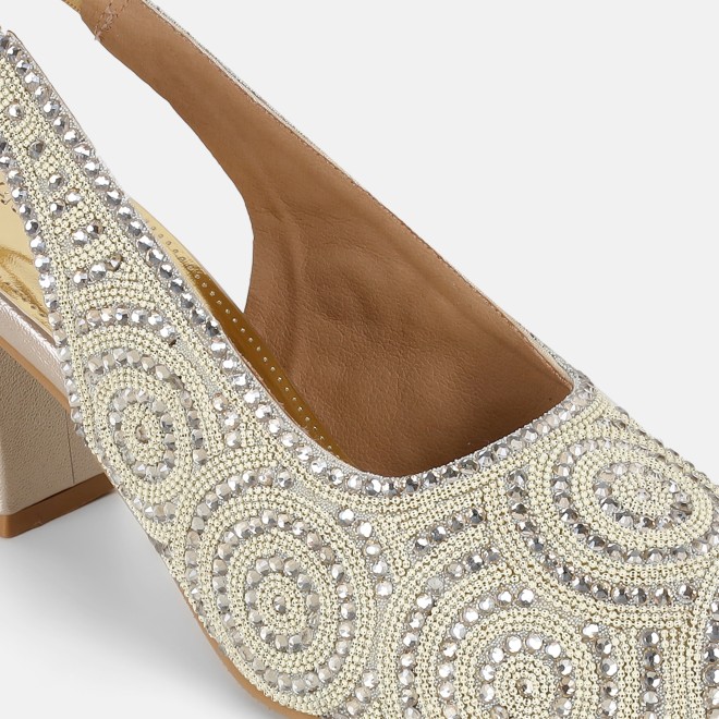 Haute Diva Women Gold Wedding Sandals (SKU: 54-183-15-36)