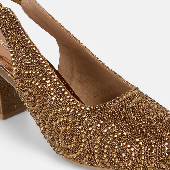 Haute Diva Women Antic-gold Wedding Sandals (SKU: 54-183-28-36)