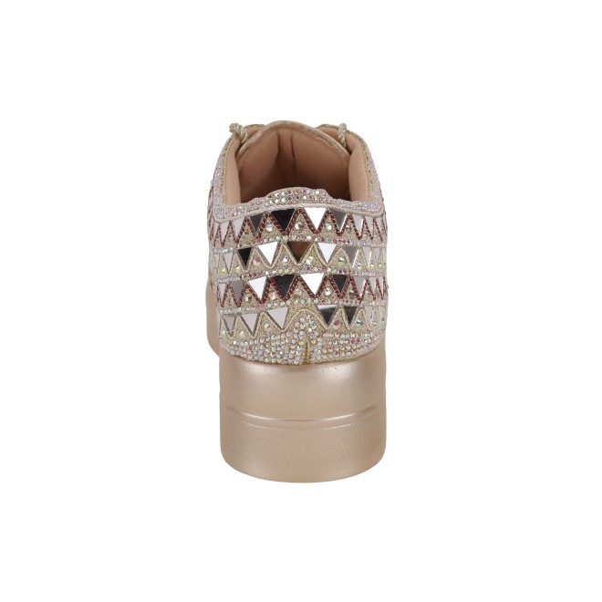 Haute Diva Women Gold Party Lace Up (SKU: 54-191-15-36)