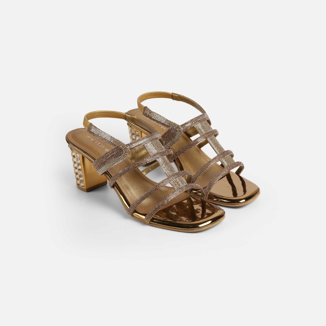 Haute Diva Women Antic-gold Wedding Sandals (SKU: 54-213-28-36)
