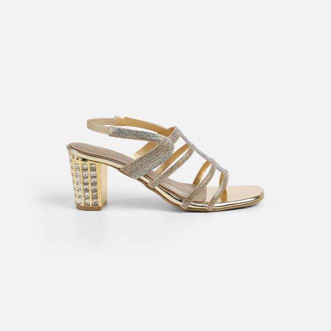 Haute Diva Women Gold Wedding Sandals (SKU: 54-213-15-36)