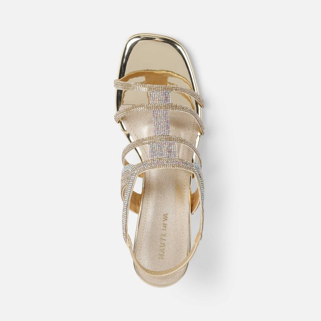 Haute Diva Women Gold Wedding Sandals (SKU: 54-213-15-36)