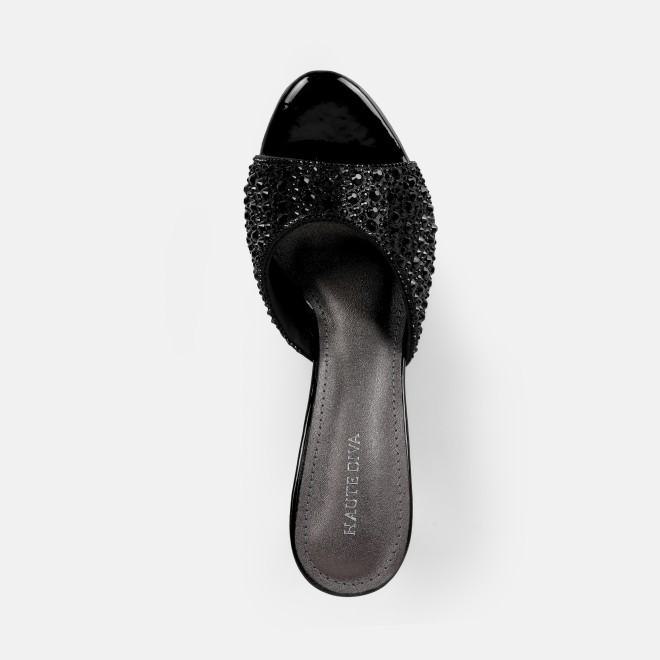 Haute Diva Women Black Party Slip Ons (SKU: 54-215-11-36)
