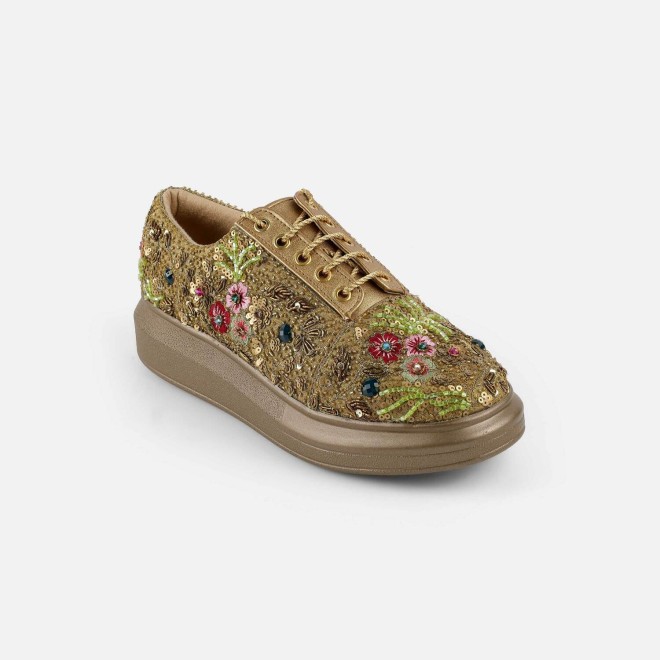 Mochi Women Antic-gold Ethnic Sneakers (SKU: 54-222-28-37)