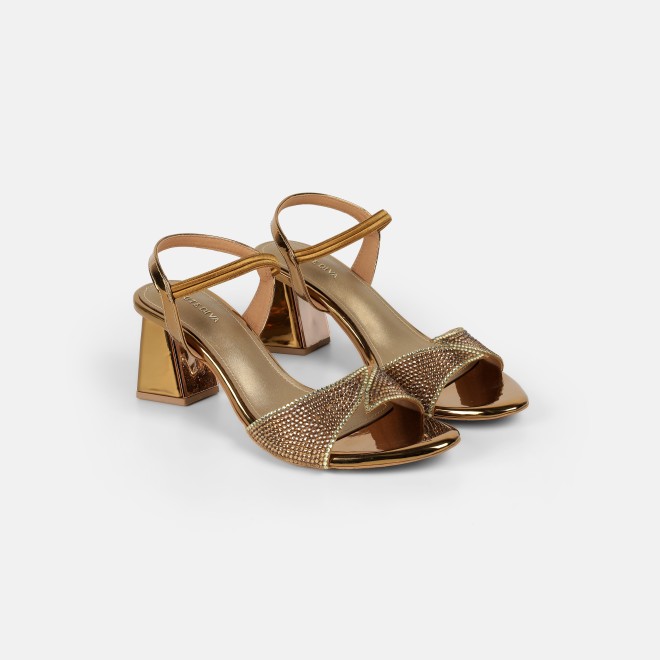 Haute Diva Women Antic-gold Party Sandals (SKU: 54-238-28-36)