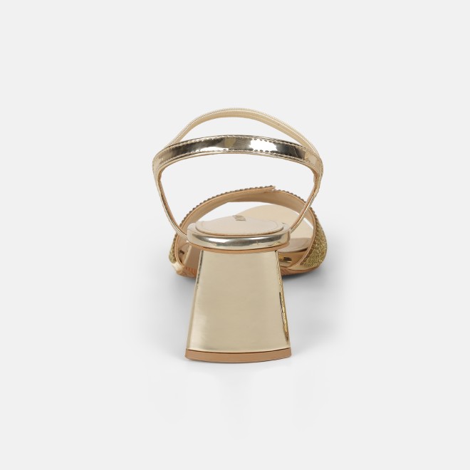 Haute Diva Women Gold Party Sandals (SKU: 54-238-15-36)
