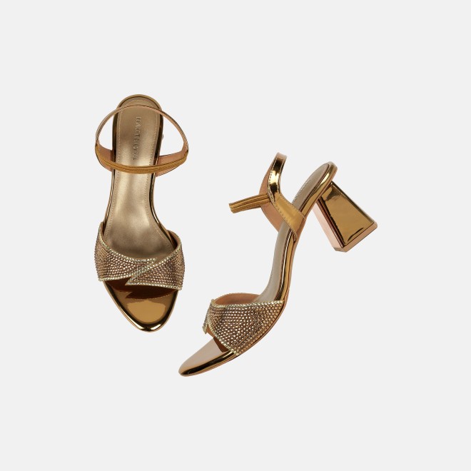 Haute Diva Women Antic-gold Party Sandals (SKU: 54-238-28-36)