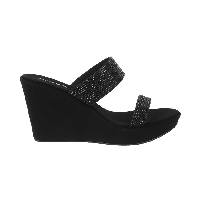 Haute Diva Women Black Party Sandals (SKU: 54-4901-11-36)