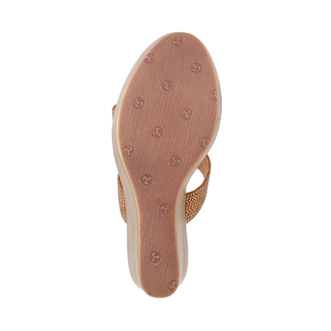 Haute Diva Women Antique-Gold Party Sandals (SKU: 54-4901-28-36)