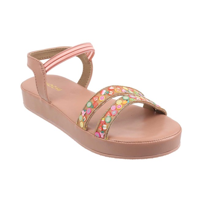 Mochi Girls Pink Casual Sandals