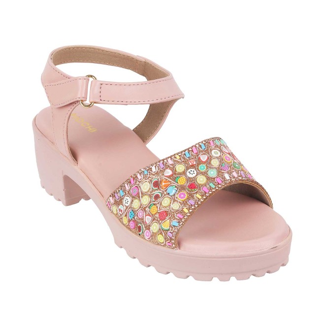 Mochi Girls Pink Casual Sandals